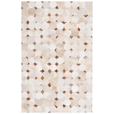 Safavieh 8 x 10 ft. Studio Leather Rectangle Flat Weave Rug Ivory & Brown STL228A-8